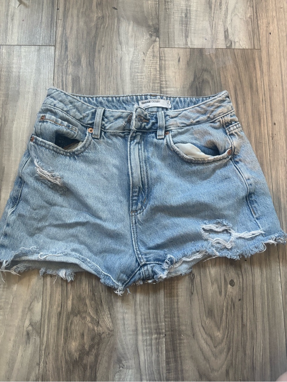 ☀️2 for 20$☀️ Light Blue Distressed High-Waist Women's Denim Shorts